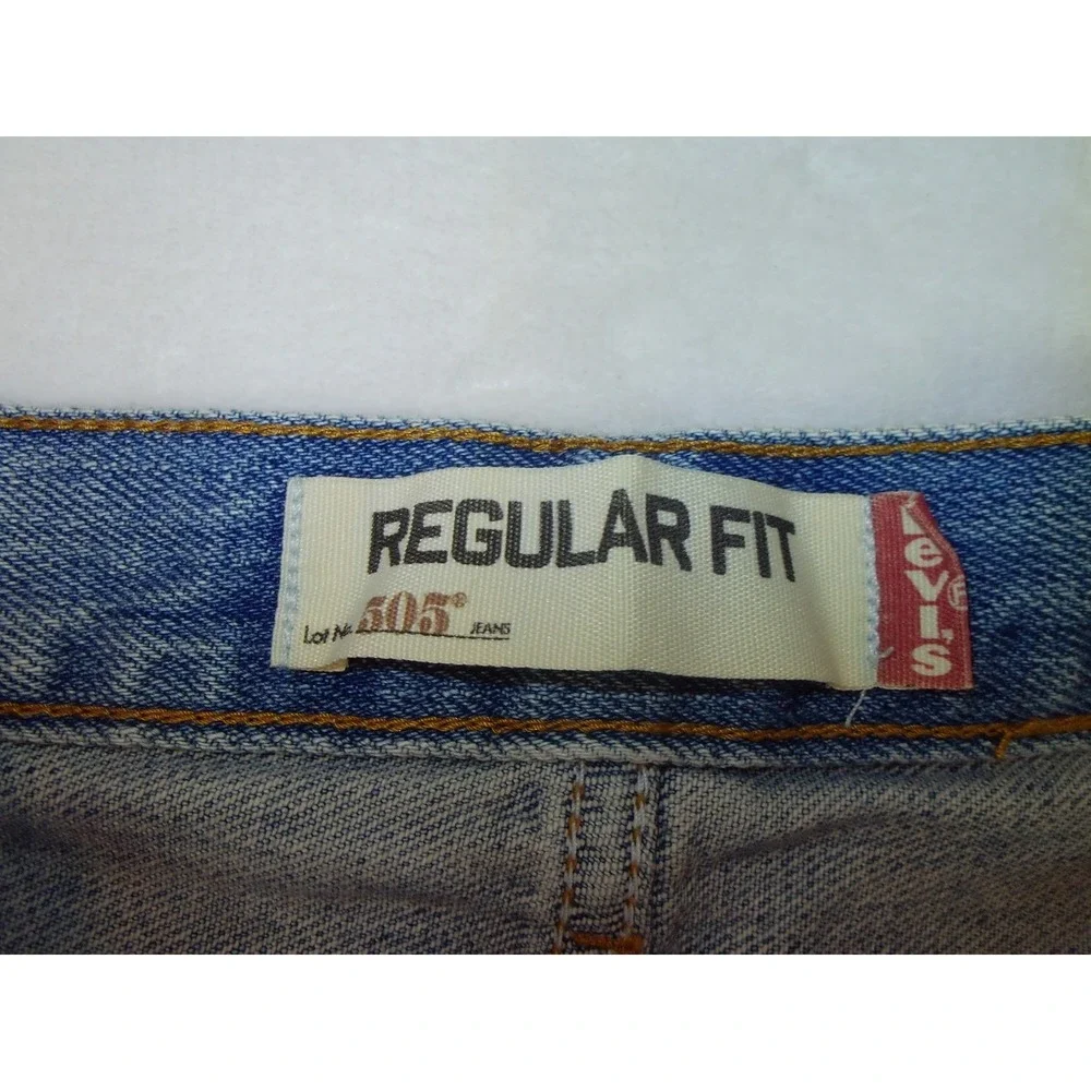 Levi's 505‎ Mens Straight Fit Stonewash Blue Denim Jeans Size 36x34